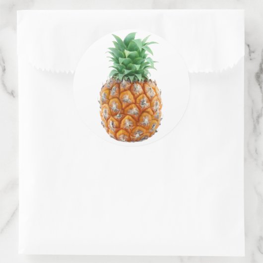 Ananas Runder Aufkleber (Tasche)