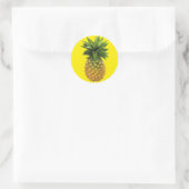 Ananas Runder Aufkleber (Tasche)