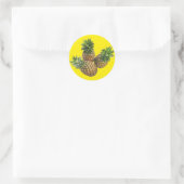Ananas Runder Aufkleber (Tasche)