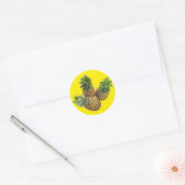 Ananas Runder Aufkleber (Umschlag)