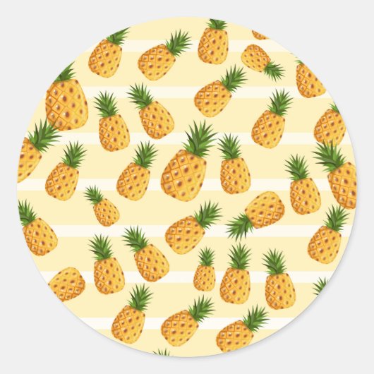 Ananas Runder Aufkleber (Vorderseite)