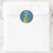 Ananas Runder Aufkleber (Tasche)