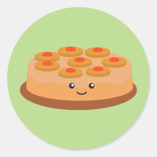 Ananas Runder Aufkleber (Vorderseite)