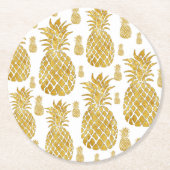 Ananas Runder Pappuntersetzer (Vorderseite)