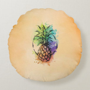Ananas Rundes Kissen
