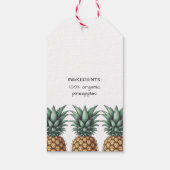 Ananas-Saft-Etikett Geschenkanhänger (Rückseite)