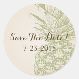 Ananas Save the Date Aufkleber