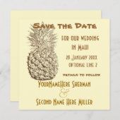 Ananas Save the Date Hochzeit (Vorne/Hinten)