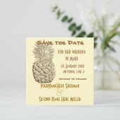 Ananas Save the Date Hochzeit (Stehend Vorderseite)
