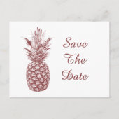 Ananas Save the Date Postkarten (Vorderseite)