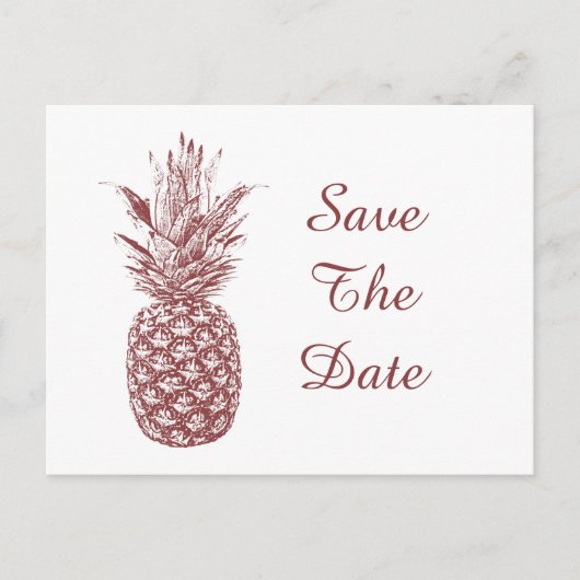 Ananas Save the Date Postkarten (Vorderseite)
