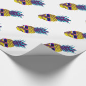 Ananas-Schädel Geschenkpapier (Ecke)