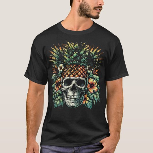 Ananas-Schädel gestört T-Shirt (Vorderseite)