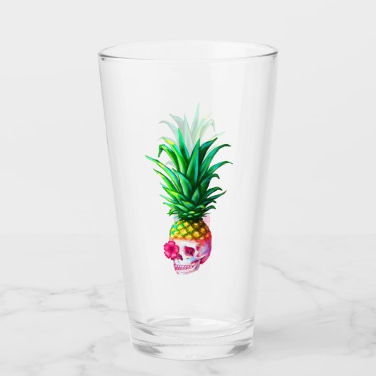 Ananas-Schädel Glas (Vorderseite)