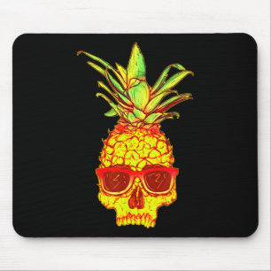 Ananas-Schädel mit Ananas Retro Tropical Aesthe Mousepad