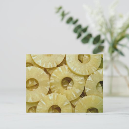 Ananas-Scheiben Postkarte (Stehend Vorderseite)