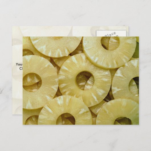 Ananas-Scheiben Postkarte (Vorne/Hinten)