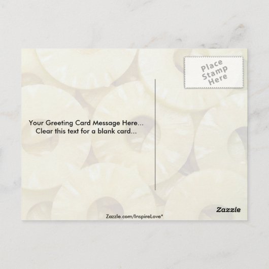 Ananas-Scheiben Postkarte (Rückseite)