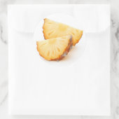 Ananas-Scheiben Runder Aufkleber (Tasche)