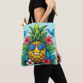 Ananas-Schmetterling-Hibiskus Tasche (Von Nahem)