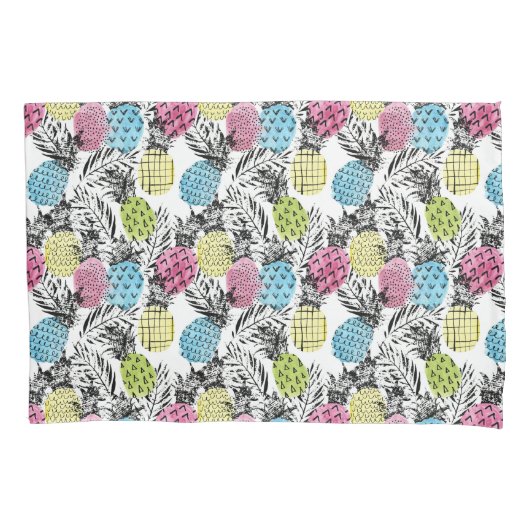 Ananas-Schmutz-Palmen Kissenbezug (Vorderseite-Links)