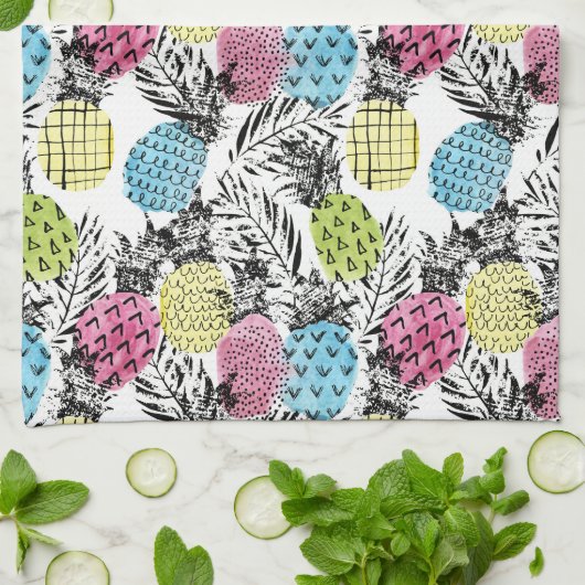 Ananas-Schmutz-Palmen Küchentuch (Gefaltet)