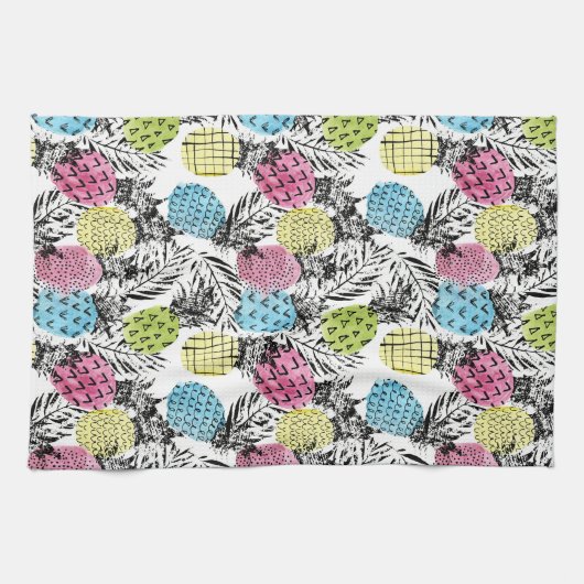 Ananas-Schmutz-Palmen Küchentuch (Horizontal)