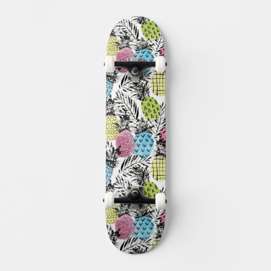 Ananas-Schmutz-Palmen Skateboard (Vorderseite)