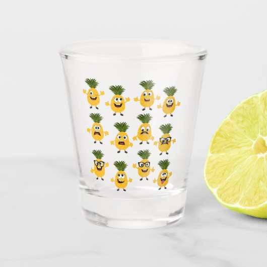 Ananas Schnapsglas (Vorderseite)