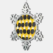 Ananas Schneeflocken Zinn-Ornament (Rechts)