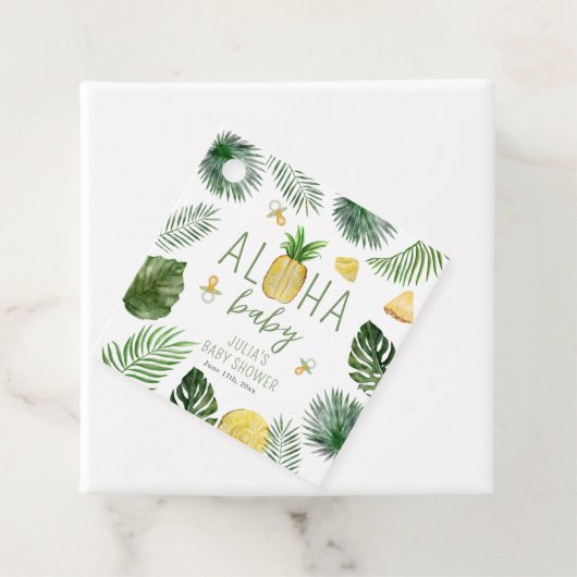 Ananas & Schnuller Aloha Baby Showroom Grün Geschenkanhänger (Beispiel)