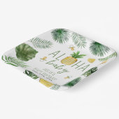 Ananas & Schnuller Aloha Baby Showroom Grün Pappteller (Gewinkelt)