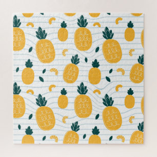 Ananas-Schönheit: Handgezeichnetes Muster Puzzle