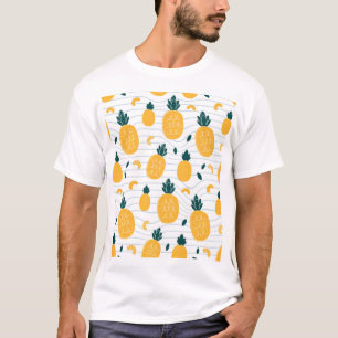 Ananas-Schönheit: Handgezeichnetes Muster T-Shirt