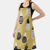 Ananas, schwarz und weiß, nahtloses Muster Schürze (InSitu)