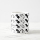 Ananas Schwarzweißdesign Kaffeetasse (Mittel)