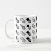 Ananas Schwarzweißdesign Kaffeetasse (Links)