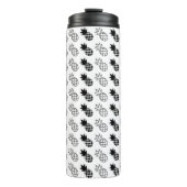 Ananas Schwarzweißdesign Thermosbecher (Vorderseite)