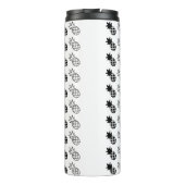 Ananas Schwarzweißdesign Thermosbecher (Rückseite)