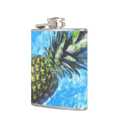 Ananas schweben im Wasser Friedlich Flachmann (Links)