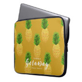 Ananas Senf Laptopschutzhülle (Vorderseite Links)