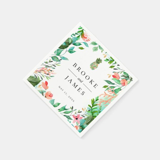 Ananas Serviette (Ecke)