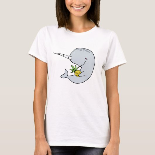 Ananas-Shirt der Damen-Narwhal T-Shirt (Vorderseite)