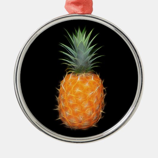 Ananas Silbernes Ornament (Vorne)