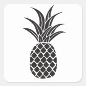 Ananas-Silhouette-Aufkleber Quadratischer Aufkleber (Vorderseite)