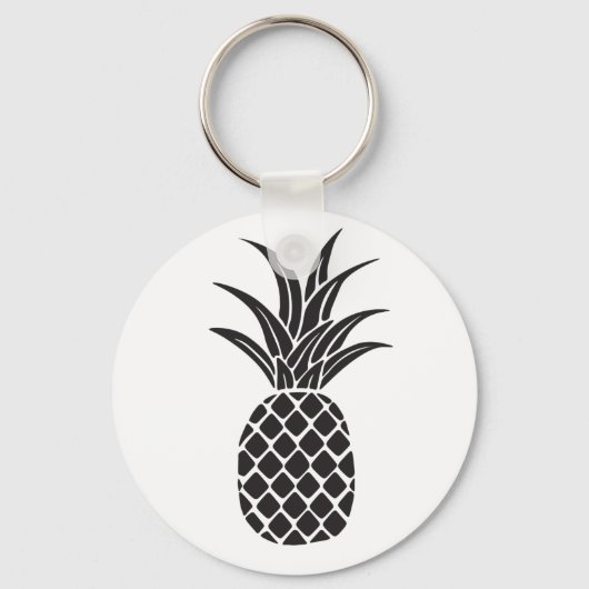 Ananas-Silhouette-Schlüsselanhänger Schlüsselanhänger (Vorderseite)