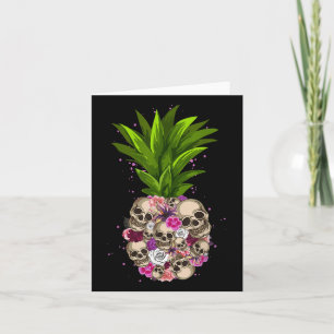 Ananas Skull Funny Aloha Strände Hawaiian Hawai Karte