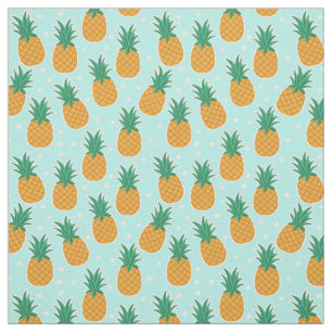 Ananas-Sommer-Aqua-Tupfen-Gewebe Stoff