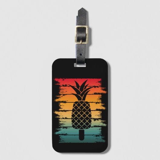 Ananas-Sommer-Eisfall Gepäckanhänger (Vorderseite Vertikal)