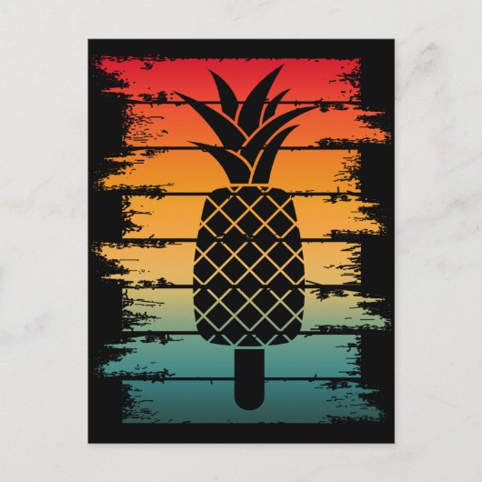 Ananas-Sommer-Eisfall Postkarte (Vorderseite)